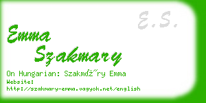 emma szakmary business card